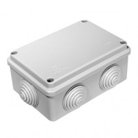 Промрукав коробка распред. ОУ 120х80х50 6 гермовводов, HF, серый (64шт) IP55 40-0340