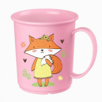 Кружка детская с декором 0,18л розовый (18шт!) 431380205 Бытпласт