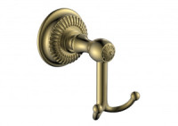 DIADONNA Крючок для ванной настенный двойной (Zn) нерж.сталь, античная бронза, D8105Q