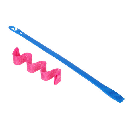 ЮНИLOOK Бигуди-волны с крючком для укладки волос, 25х3см, пластик, нейлон, 12шт, 2 цвета, ACS-70