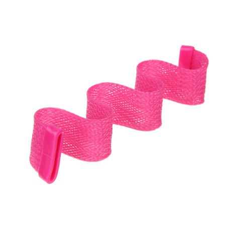 ЮНИLOOK Бигуди-волны с крючком для укладки волос, 25х3см, пластик, нейлон, 12шт, 2 цвета, ACS-70