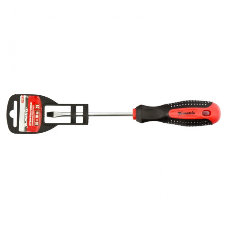 Отвертка Fusion, SL5 х 100 мм, CrV, трехкомпонентная рукоятка "Anti slip" Matrix