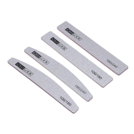 ЮНИLOOK Пилка шлифовальная 2-х сторонняя, 100/180 и 180/240 грит, ЭВА, пластик, 17,8 см, 2 формы