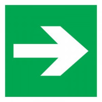 Табличка ПВХ эвакуационный знак "Направляющая стрелка" 200х200 мм REXANT (10!) 56-0030-2