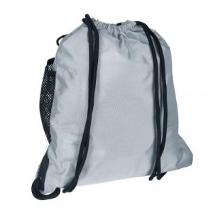 Рюкзак-мешок 46x42см, 1 отд., 4 карм., карман - сетка для мяча, фактурный ПЭ, усиленные углы, серый