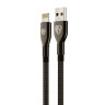 BY Кабель для зарядки КРИСТАЛЛЫ iP, 1м, Быстрая зарядка 2.4А, 12W, черный