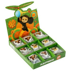 Ластик Мульти-Пульти "Чебурашка", фигурный, термопластичная резина, 40*30*13мм, ассорти Арт.359456