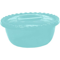 Миска круглая 5л с крышкой аквамарин М1317 (20)