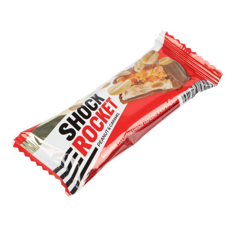 Батончик SHOCK ROCKET "Арахис и карамель", 40г