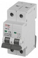 ЭРА PRO автоматический выкл. ВА47-63 2P 16А хар-ка C 4,5кА VA63-2P16C4.5 59422