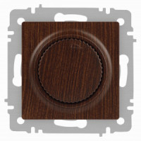 ЭРА Intro Accent мех. диммер СУ (поворотный) 600Вт 230В, венге 6-401-10