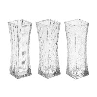 Ваза стеклянная, 5,5х6x18 см, 3 дизайна