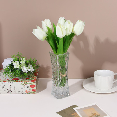 Ваза стеклянная, 5,5х6x18 см, 3 дизайна