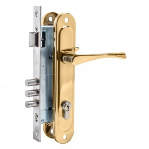 Д-град Зенит ЗВ4-85.3 золото-лак м/о 85 мм Замок врезной с/руч10)