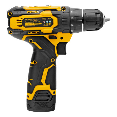 Дрель-шуруповерт аккумуляторная CDQ-12, Li-Ion, 12 В Denzel