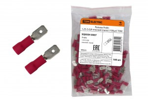 TDM наконечник-разъем плоский РпИп 1,25-5-0,8 (папа) (уп.100шт цена за ГУ) SQ0504-00