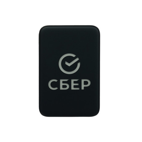 BY Аккумулятор мобильный SB, 10000мАч, встроенные кабели, светящийся логотип, Сбер