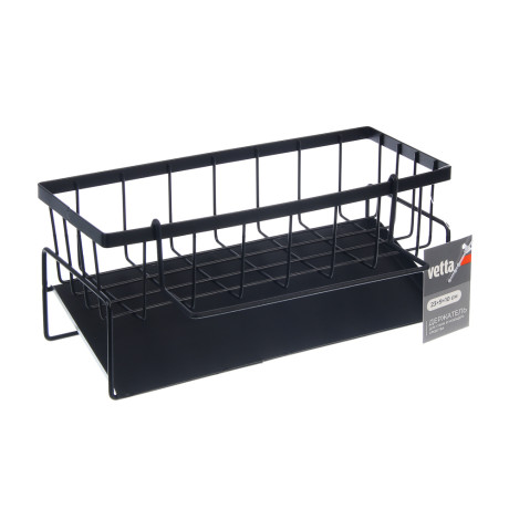 Держатель для губок и моющего ср-ва тм VETTA, слив-поддон, кронштейн д/салфетки, 23х9х10см, металл