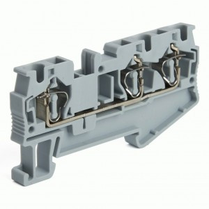 Stekker зажим самозажимной 3-х проводный ЗНИ 4 мм2, 40А LD553-1-40 (JXB ST 4) серый 39964