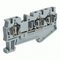 Stekker зажим самозажимной 3-х проводный ЗНИ 4 мм2, 40А LD553-1-40 (JXB ST 4) серый 39964