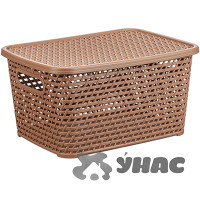 Ящик РОТАНГ 450х300х265 с крыш. беж М2371 (4)