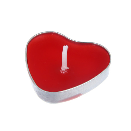 Набор свечей чайных тм LADECOR 8х39х35 мм, форма сердце, парафин, 10 шт