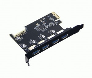 Контроллер USB 3.0 Gembird SPCR-04 в разъем PCI-e, 4xUSB-A