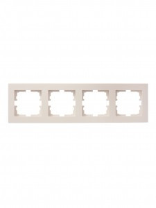 Lezard VESNA рамка СУ 4 мест. (горизонт) крем 742-0300-149