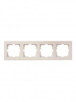 Lezard VESNA рамка СУ 4 мест. (горизонт) крем 742-0300-149