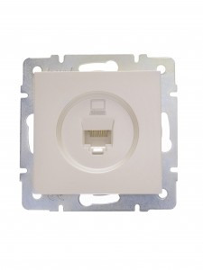 Lezard VESNA мех. роз. комп СУ 1 мест. перламутр (RJ45) (корп. ABS) 742-3088-139