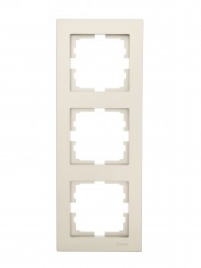 Lezard VESNA рамка СУ 3 мест. (вертик) титан 742-3700-153