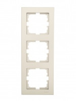 Lezard VESNA рамка СУ 3 мест. (вертик) титан 742-3700-153