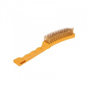 KRANZ Щетка по металлу с пластиковой ручкой, 5 рядов, 260мм KR-91-1256