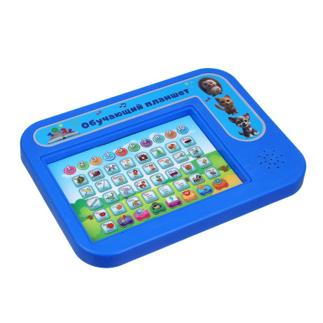 ИГРОЛЕНД Планшет обучающий с доской для рисования, звук, 3AA,ABS, 23х17х2см, 4 дизайна