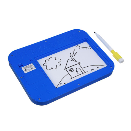 ИГРОЛЕНД Планшет обучающий с доской для рисования, звук, 3AA,ABS, 23х17х2см, 4 дизайна