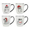 Кружка тм MILLIMI Совы 350мл, фарфор, 4 дизайна
