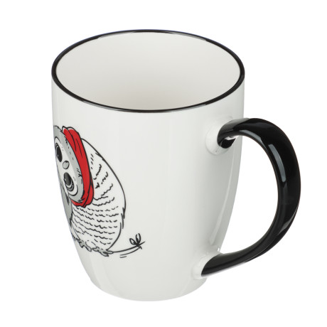 Кружка тм MILLIMI Совы 350мл, фарфор, 4 дизайна