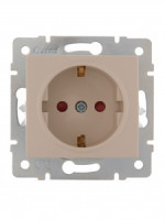 Lezard KARINA мех. роз. СУ 1 мест. 16А шторки, керамика крем (корп. ABS) 707-0388-124