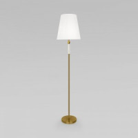 EUROSVET Торшер 1x40W E27 370x370x1680 мет латунь/ткань белый 01146/1 Умный дом Conso a061953