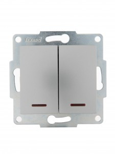 Lezard KARINA мех. выкл. СУ 2 кл. 10А инд. матов. серебро (корп. ABS) 707-4388-112