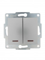Lezard KARINA мех. выкл. СУ 2 кл. 10А инд. матов. серебро (корп. ABS) 707-4388-112