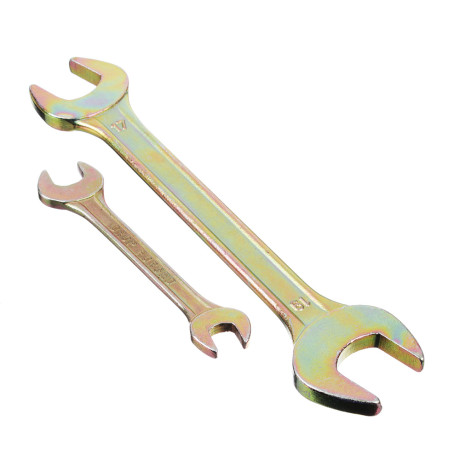 ЕРМАК Набор ключей рожковых, 6 предм., 8x10-17x19мм, желтый цинк, пластик холдер