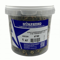Шуруп универсальный желтый 4*50 (1 кг) 1/6 НАКРЕПКО 600324