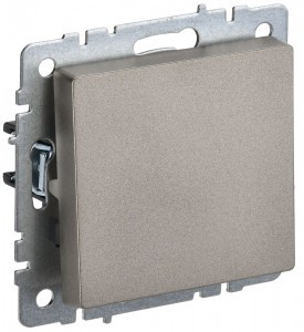 IEK BRITE мех. выкл. СУ 1 кл. (прох.) 10А ВС10-1-6-БрШ шампань BR-V12-0-10-K37