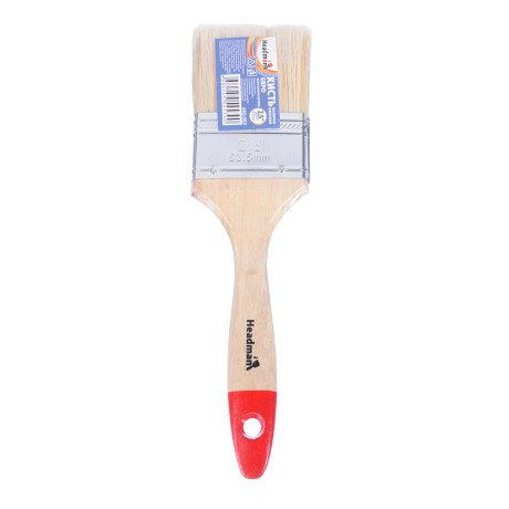 HEADMAN Кисть малярная плоская "Евро" нат. щетина 2,5" (63мм)