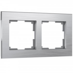 Werkel рамка СУ 2 мест. Aluminium (алюминий)  (WL11-Frame-02 a033740)  W0021706 a050957