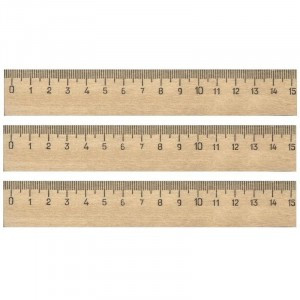 Линейка деревянная 15см 3шт/уп №1 School 847112