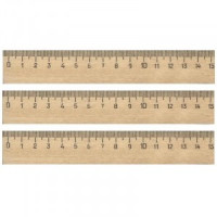 Линейка деревянная 15см 3шт/уп №1 School 847112