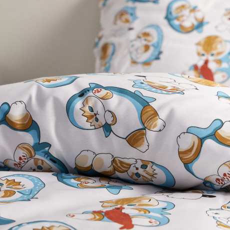 PROVANCE Basic Комплект постельного белья 1,5 (3 предмета), бязь, 100% хлопок, кот