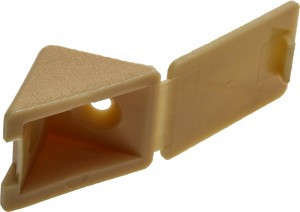 Уголок мебельный ЗУБР с шурупом, цвет сосна, 4,0x15мм, ТФ6, 4шт zu4-308256-4